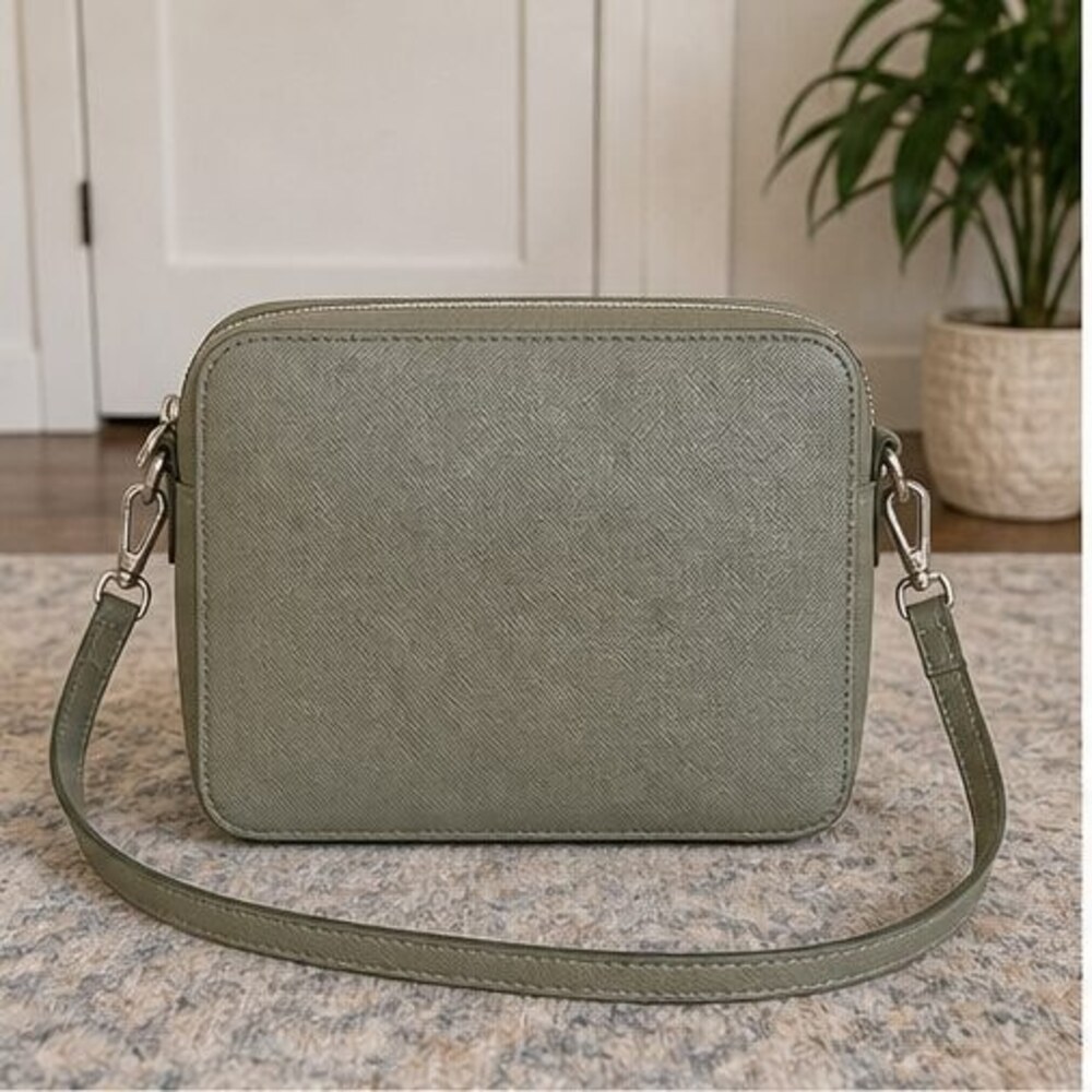 Sage Saffiano Crossbody Bag